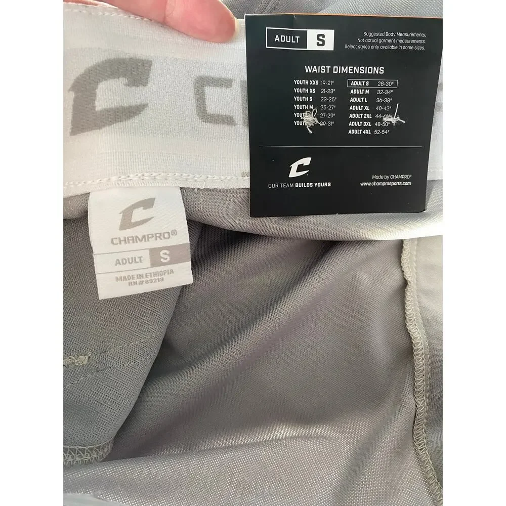 Champro Baseball Pant Gray Adult Small NEW NWT